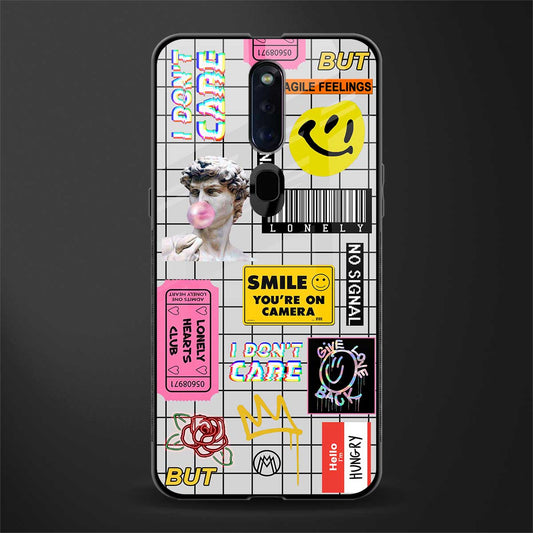 lonely hearts club white glass case for oppo f11 pro image