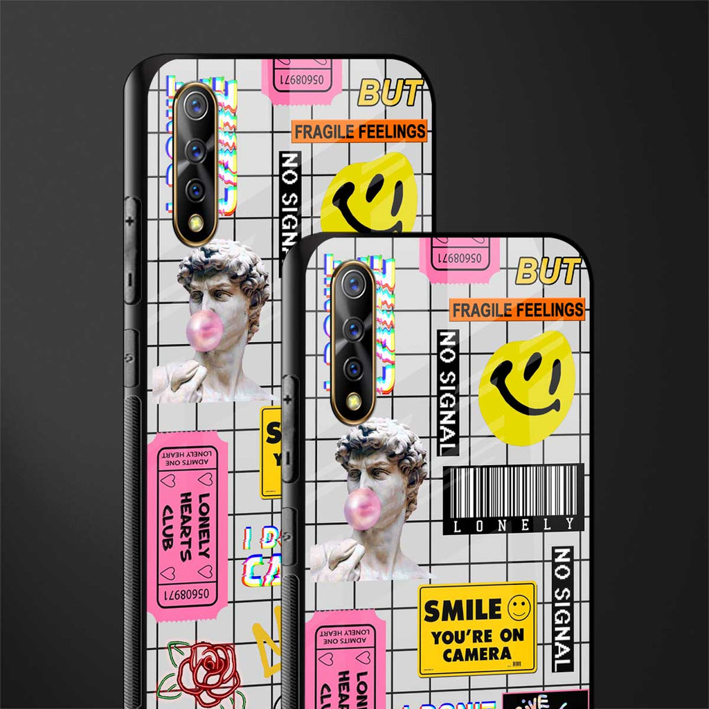 lonely hearts club white glass case for vivo s1 image-2