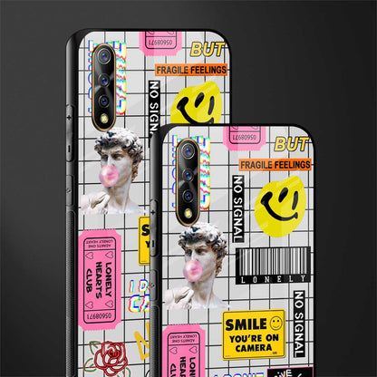 lonely hearts club white glass case for vivo z1x image-2