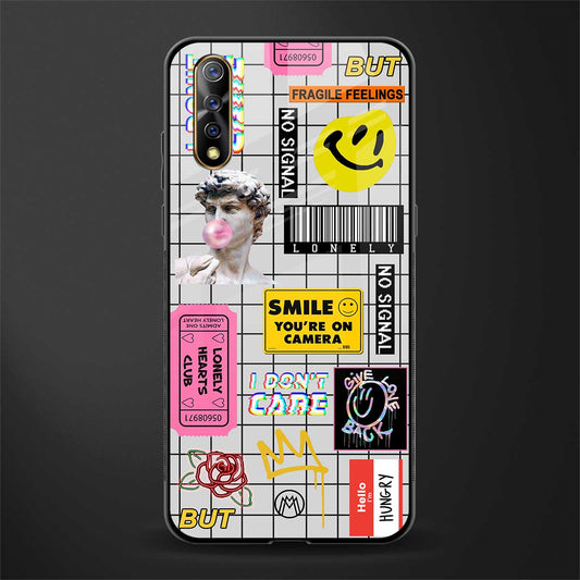 lonely hearts club white glass case for vivo z1x image