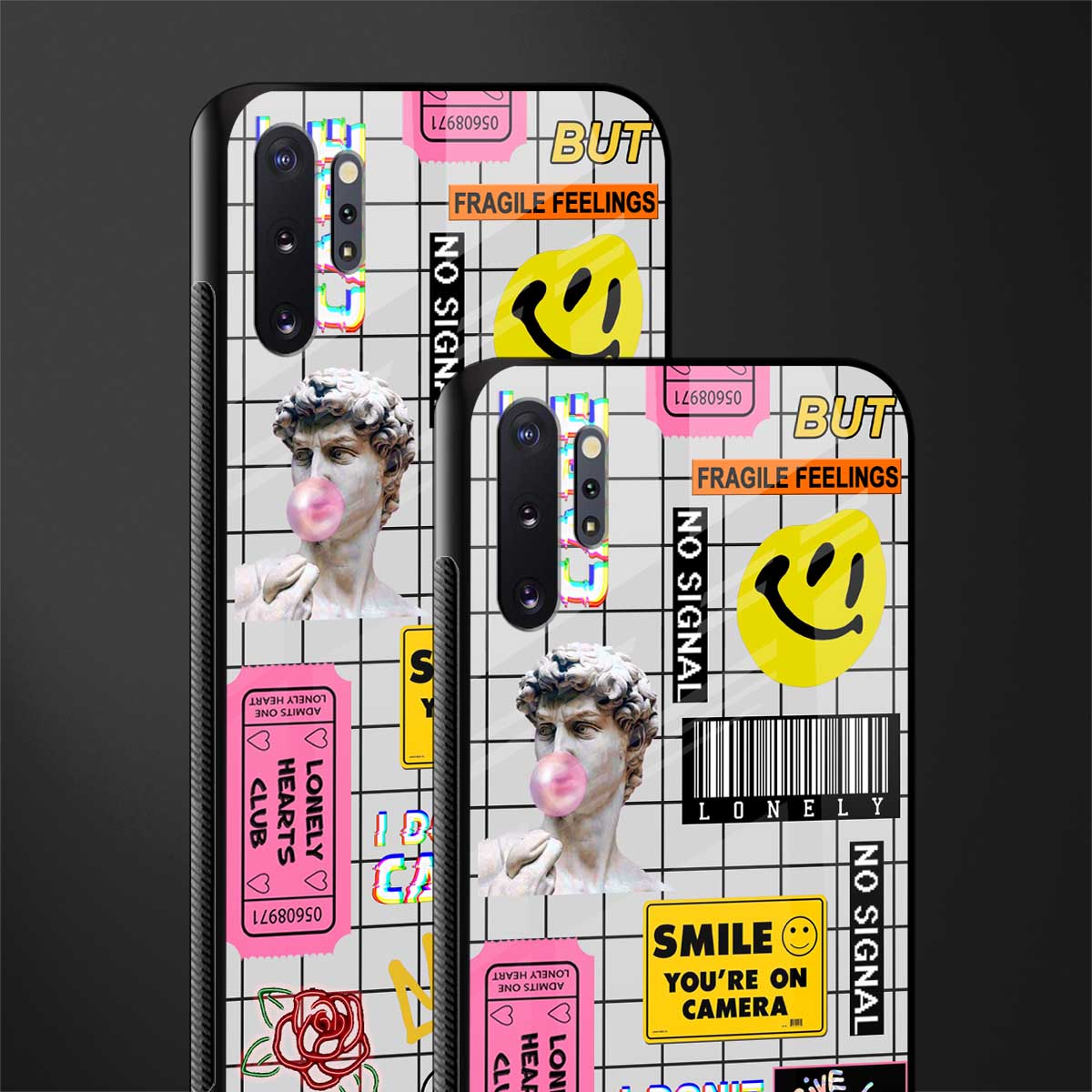 lonely hearts club white glass case for samsung galaxy note 10 plus image-2