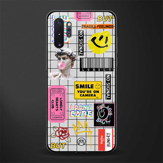lonely hearts club white glass case for samsung galaxy note 10 plus image