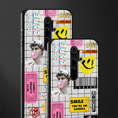 lonely hearts club white glass case for redmi note 8 pro image-2