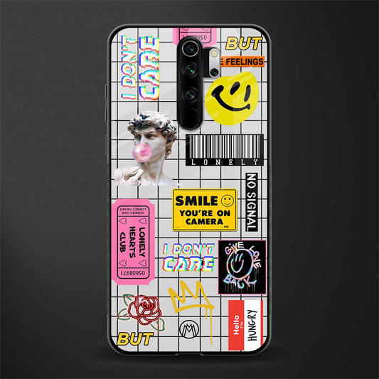 lonely hearts club white glass case for redmi note 8 pro image