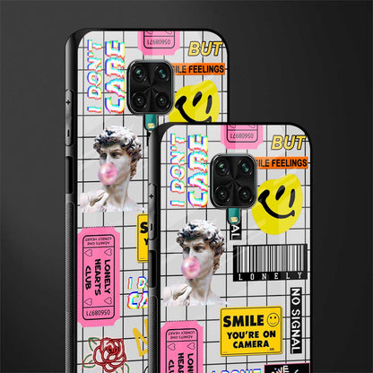 lonely hearts club white glass case for poco m2 pro image-2