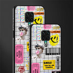 lonely hearts club white glass case for redmi note 9 pro image-2