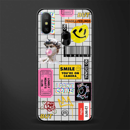 lonely hearts club white glass case for redmi 6 pro image