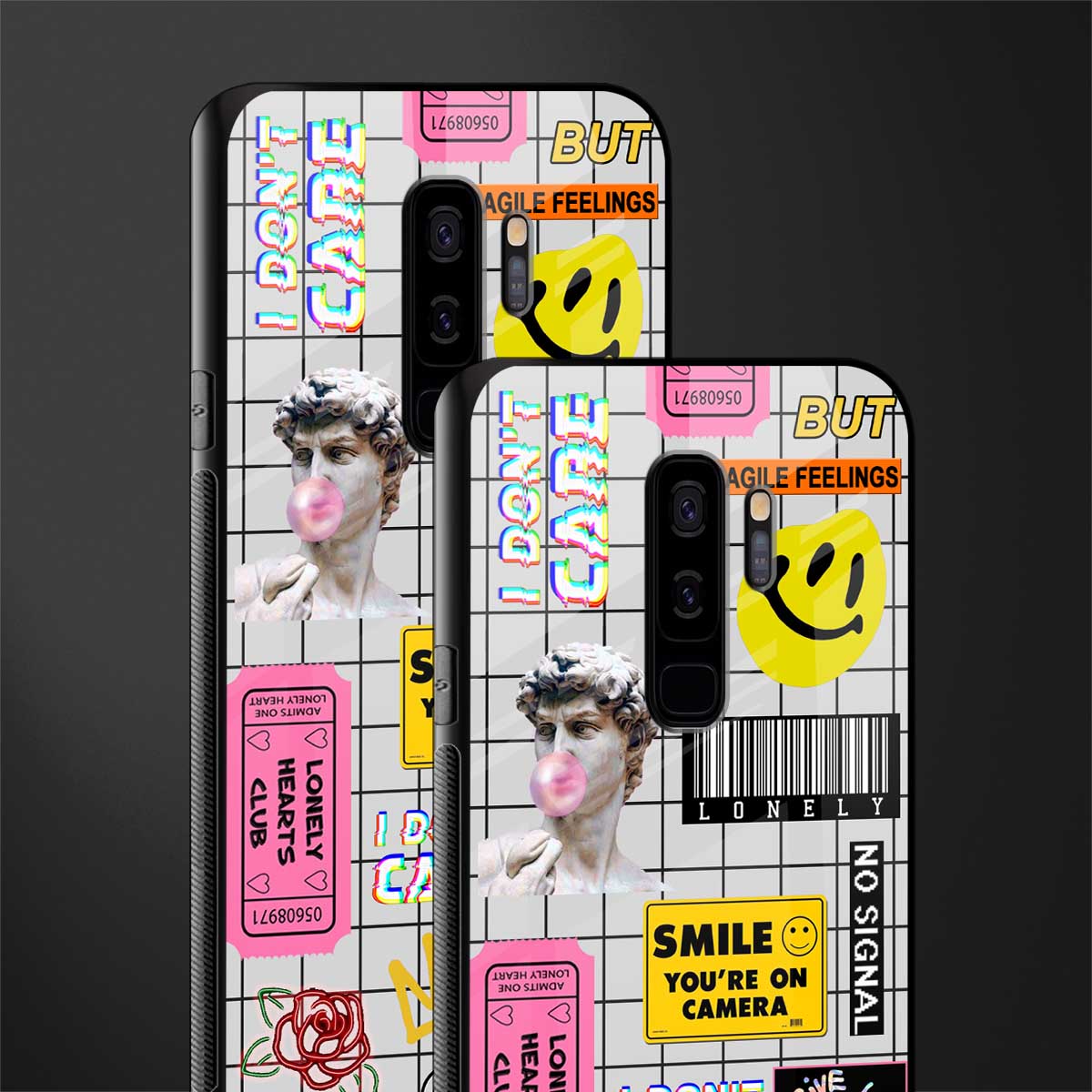 lonely hearts club white glass case for samsung galaxy s9 plus image-2