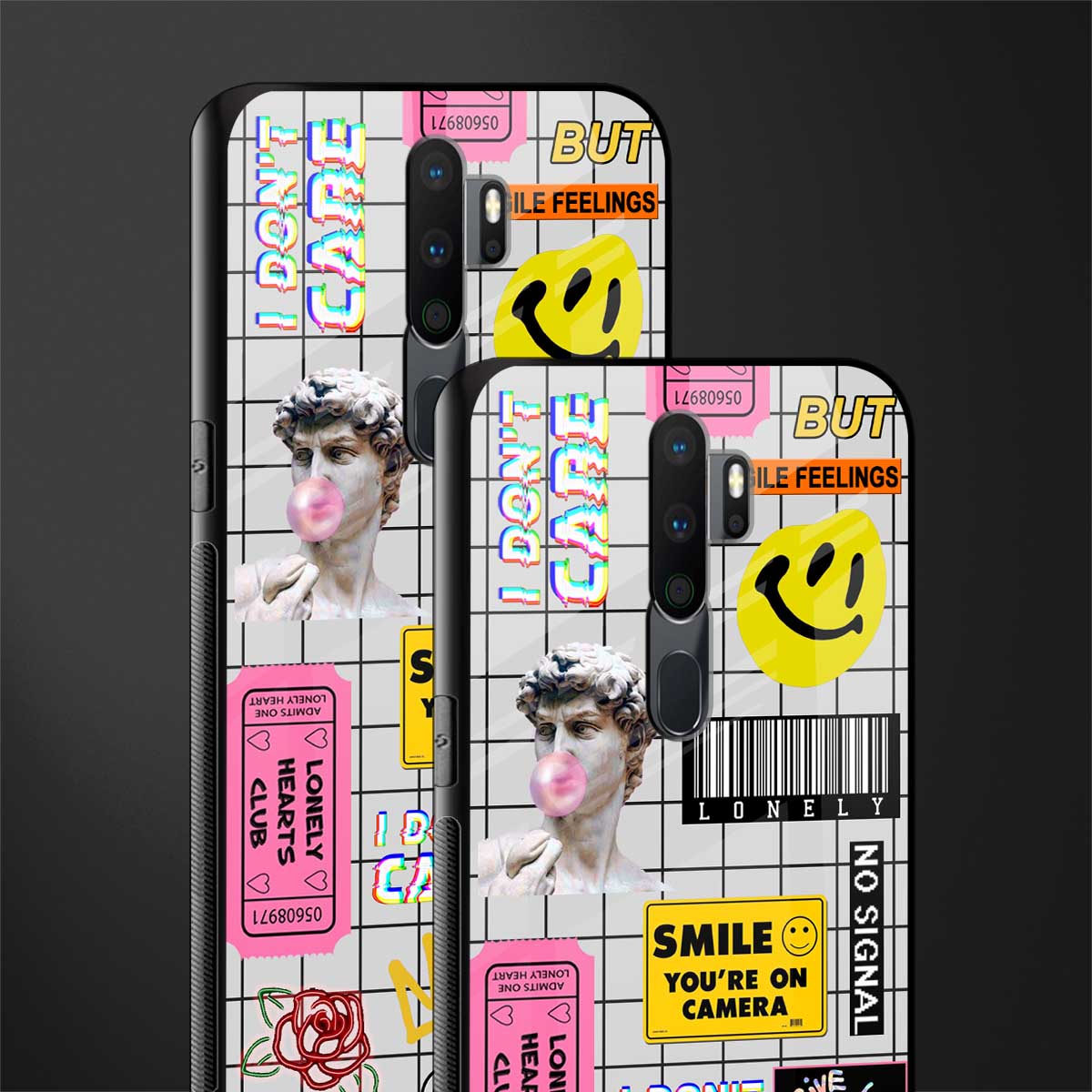 lonely hearts club white glass case for oppo a5 2020 image-2