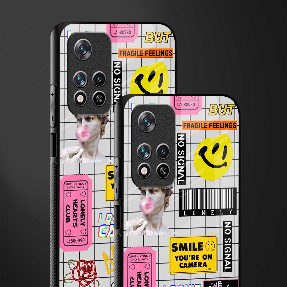 lonely hearts club white glass case for xiaomi 11i 5g image-2