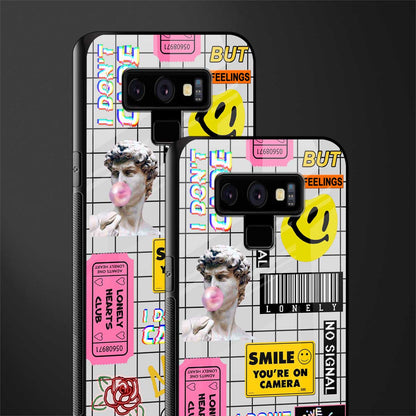 lonely hearts club white glass case for samsung galaxy note 9 image-2
