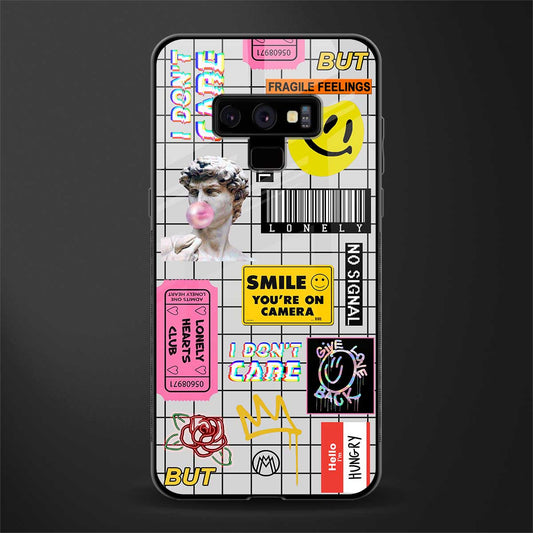 lonely hearts club white glass case for samsung galaxy note 9 image