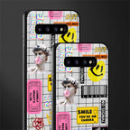 lonely hearts club white glass case for samsung galaxy s10 plus image-2