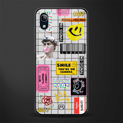 lonely hearts club white glass case for vivo y90 image