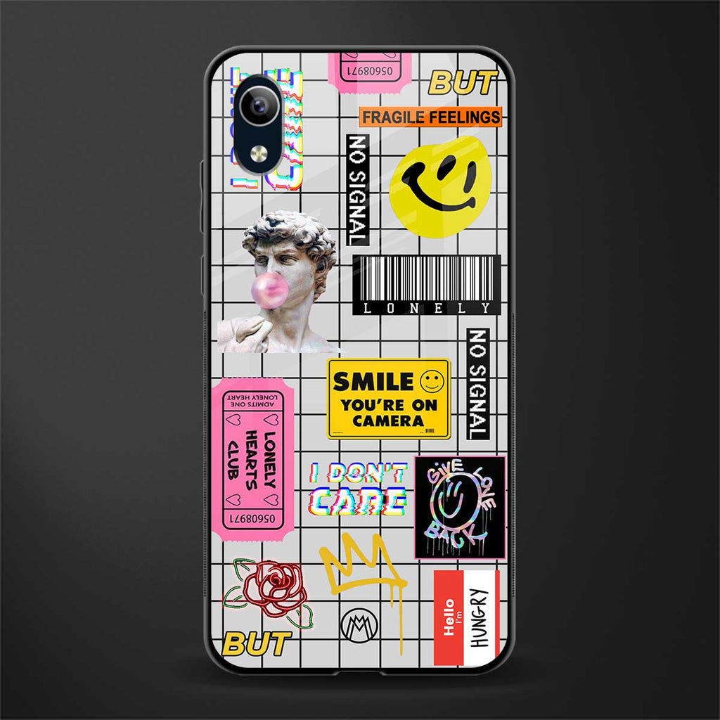 lonely hearts club white glass case for vivo y91i image