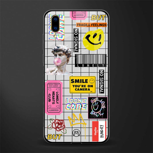 lonely hearts club white glass case for vivo v11 pro image