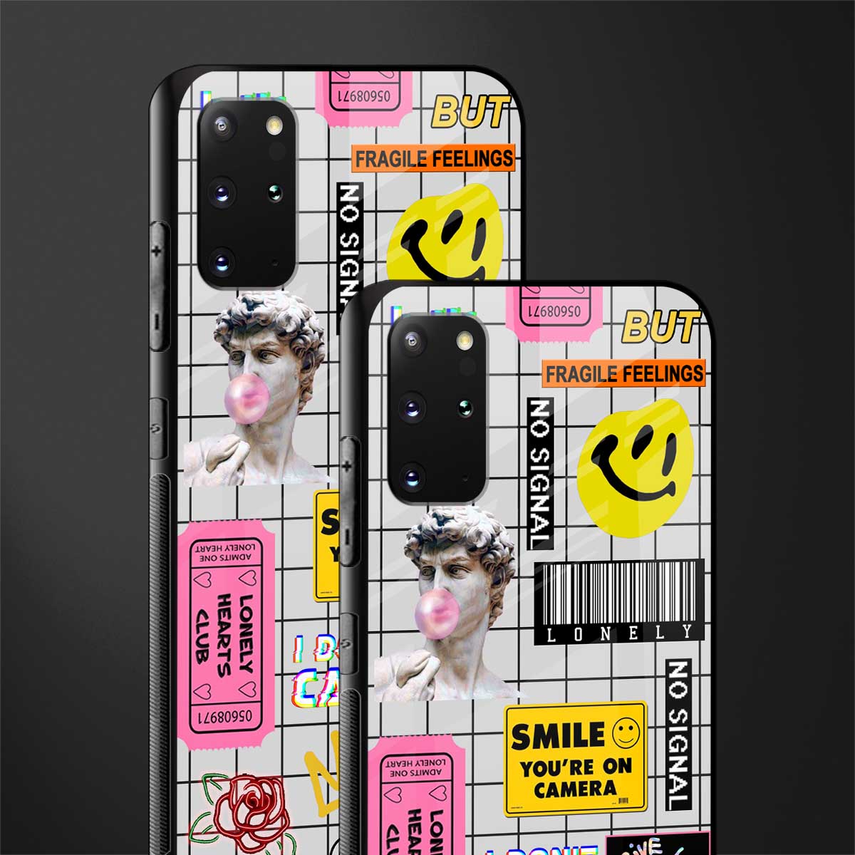 lonely hearts club white glass case for samsung galaxy s20 plus image-2