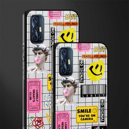 lonely hearts club white glass case for vivo v17 image-2