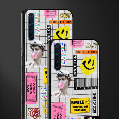 lonely hearts club white glass case for oppo f15 image-2