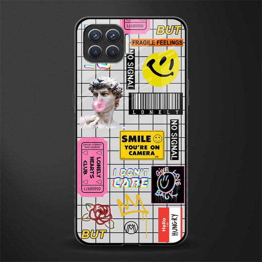 lonely hearts club white glass case for oppo f17 image