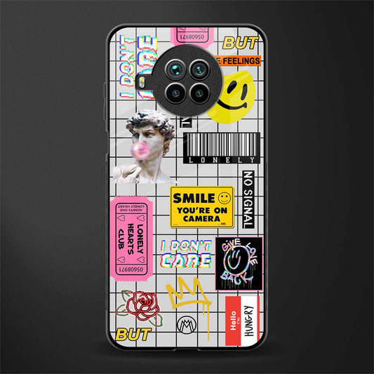 lonely hearts club white glass case for mi 10i image