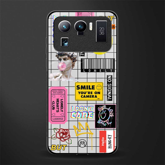 lonely hearts club white glass case for mi 11 ultra 5g image