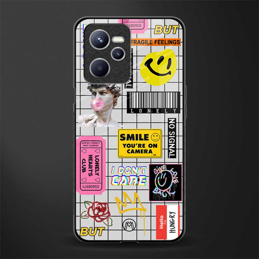 lonely hearts club white glass case for realme c35 image
