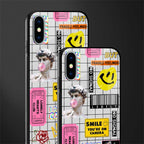 lonely hearts club white glass case for iphone x image-2