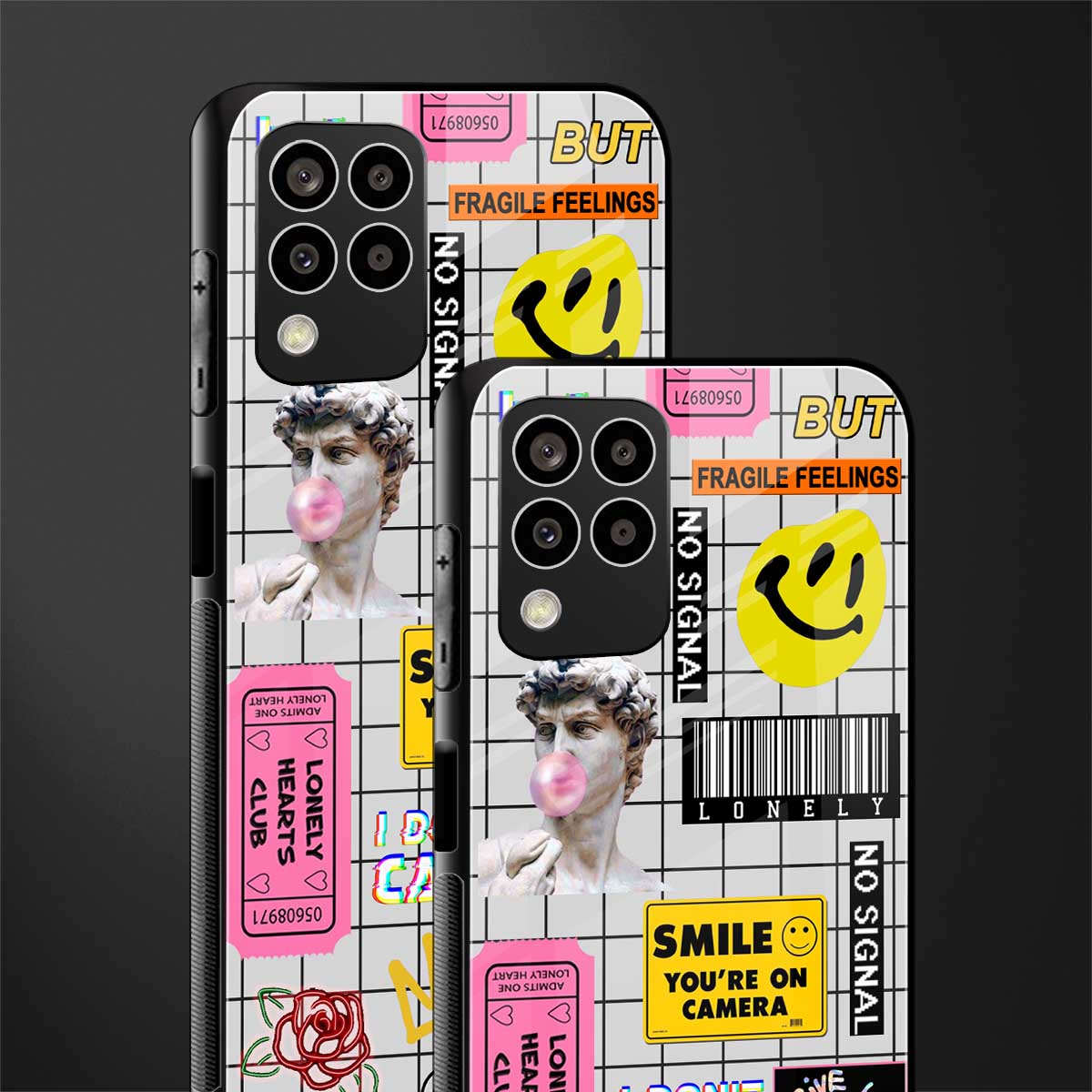 lonely hearts club white back phone cover | glass case for samsung galaxy m33 5g