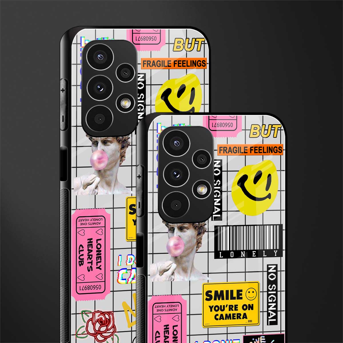 lonely hearts club white back phone cover | glass case for samsung galaxy a13 4g