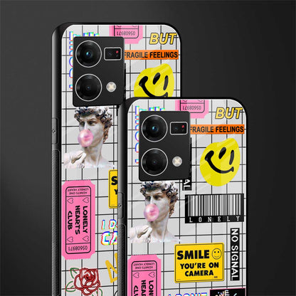 lonely hearts club white back phone cover | glass case for oppo f21 pro 4g