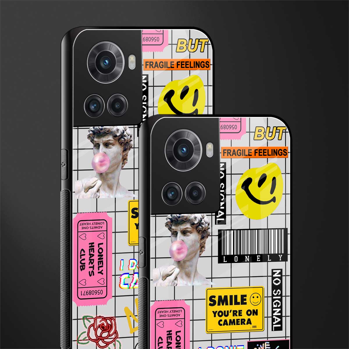 lonely hearts club white back phone cover | glass case for oneplus 10r 5g
