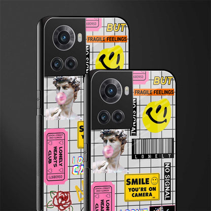 lonely hearts club white back phone cover | glass case for oneplus 10r 5g
