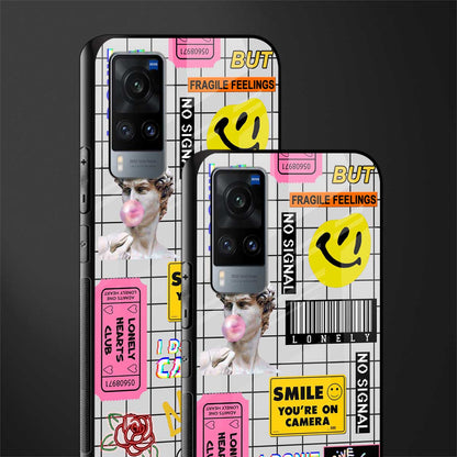 lonely hearts club white glass case for vivo x60 image-2