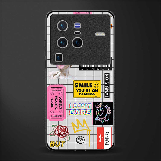 lonely hearts club white glass case for vivo x80 pro 5g image