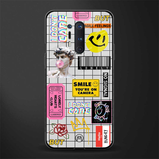 lonely hearts club white glass case for oneplus 8 pro image