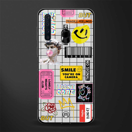 lonely hearts club white glass case for samsung a21 image