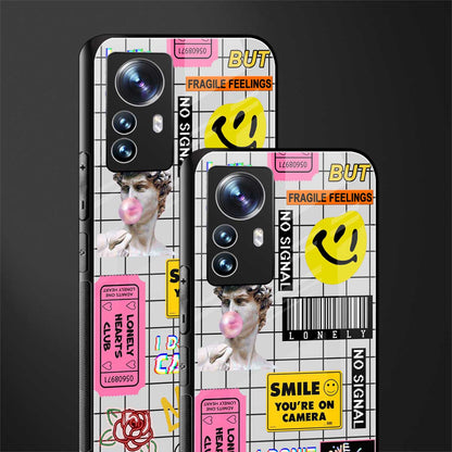 lonely hearts club white back phone cover | glass case for xiaomi 12 pro
