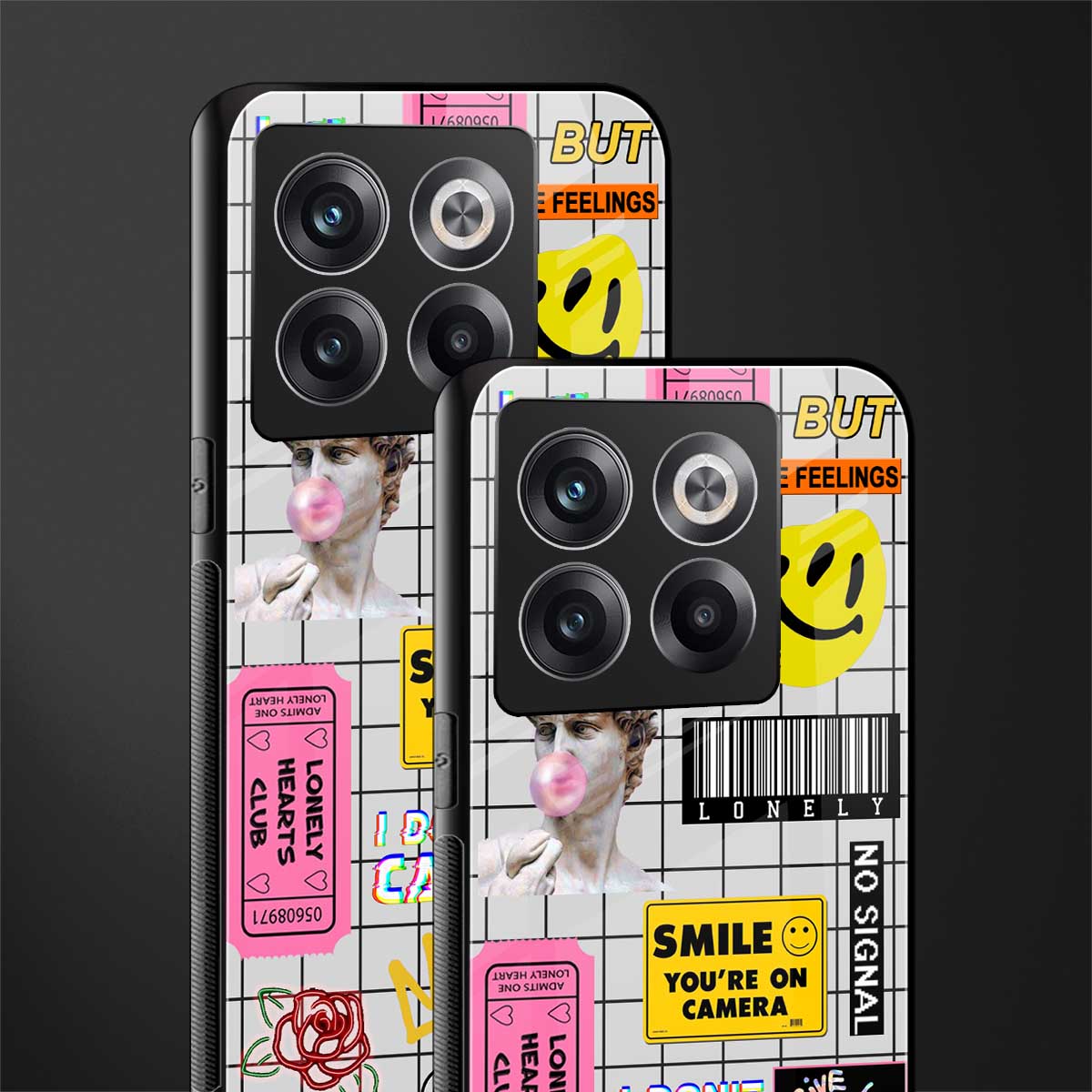 lonely hearts club white back phone cover | glass case for oneplus 10t