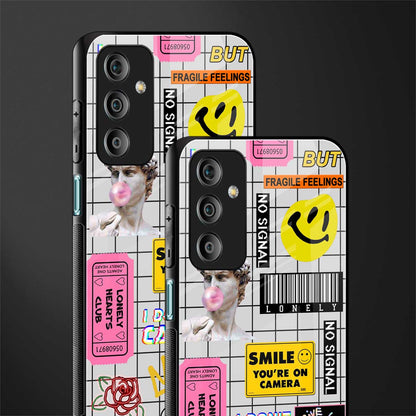lonely hearts club white back phone cover | glass case for samsung galaxy f23 5g