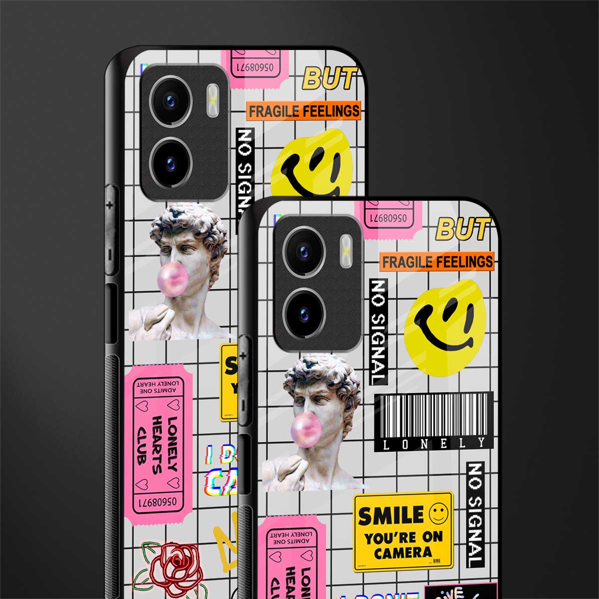 lonely hearts club white back phone cover | glass case for vivo y72
