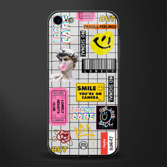 lonely hearts club white glass case for iphone 7 image