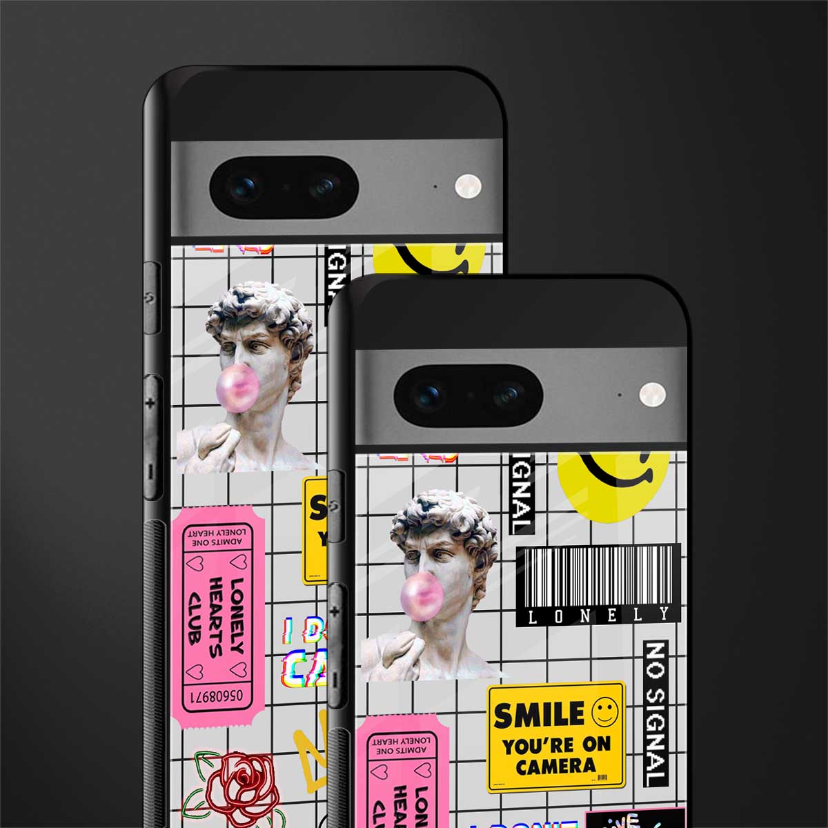 lonely hearts club white back phone cover | glass case for google pixel 7