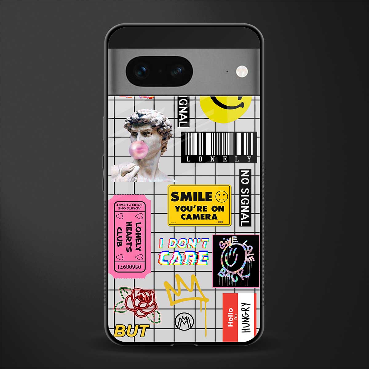 lonely hearts club white back phone cover | glass case for google pixel 7