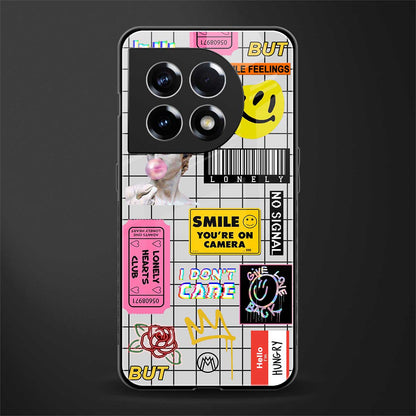 lonely hearts club white back phone cover | glass case for oneplus 11