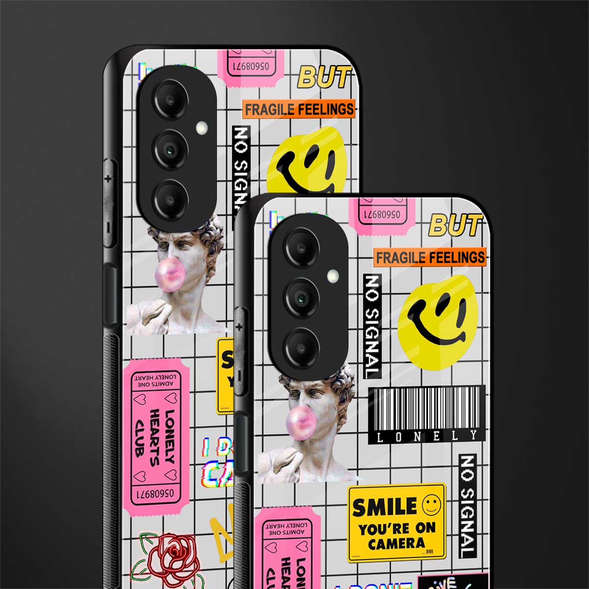 lonely hearts club white back phone cover | glass case for samsung galaxy a14 5g