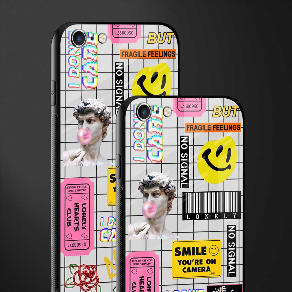 lonely hearts club white glass case for iphone 6s image-2