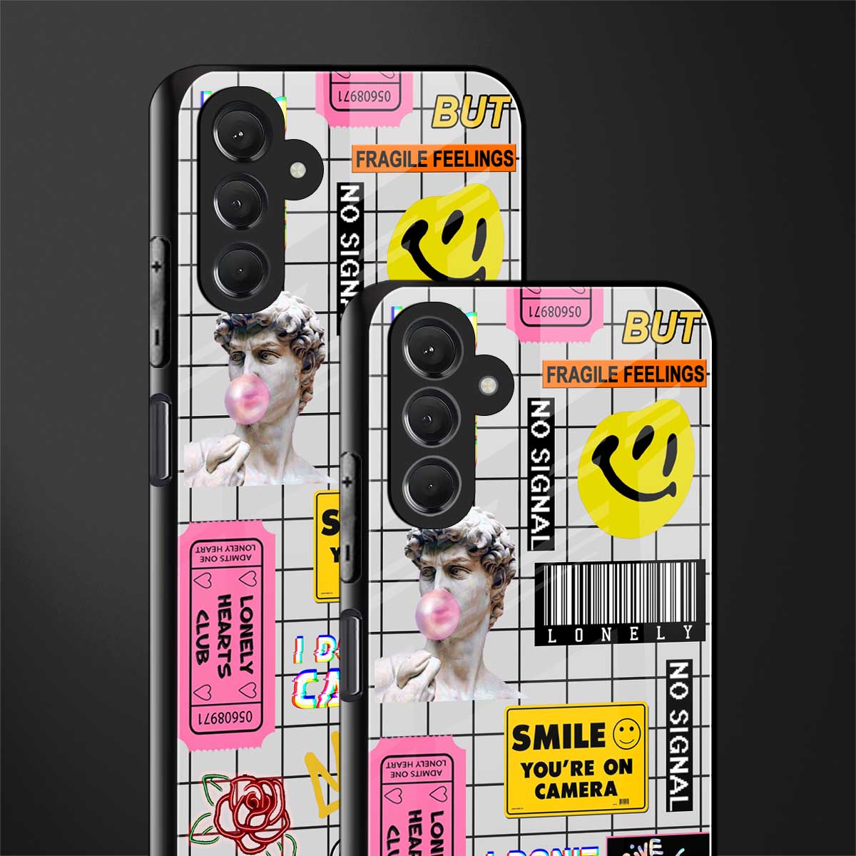 lonely hearts club white back phone cover | glass case for samsun galaxy a24 4g