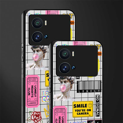 lonely hearts club white back phone cover | glass case for iQOO 9 Pro