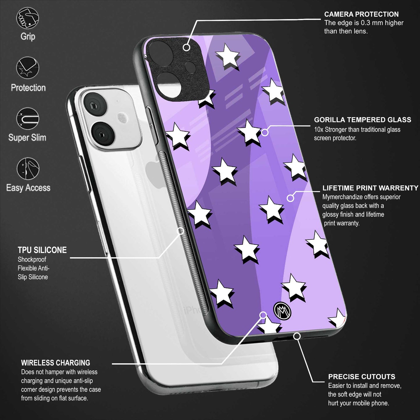 lost in paradise grape edition back phone cover | glass case for vivo t1 44w 4g
